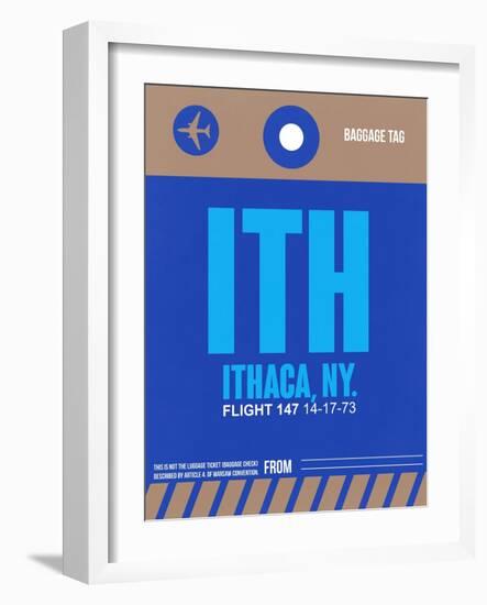 ITH Ithaca Luggage Tag II-NaxArt-Framed Art Print