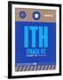 ITH Ithaca Luggage Tag II-NaxArt-Framed Art Print