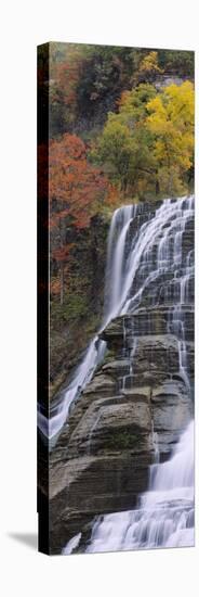 Ithaca Falls, Tompkins County, Ithaca, New York, USA-null-Stretched Canvas