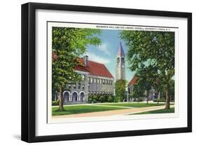 Ithaca, New York - Exterior View of Boardman Hall and the Library-Lantern Press-Framed Art Print