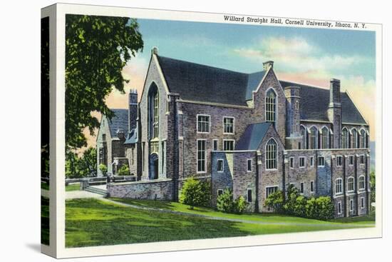 Ithaca, New York - Exterior View of the Willard Straight Hall, Cornell University-Lantern Press-Stretched Canvas