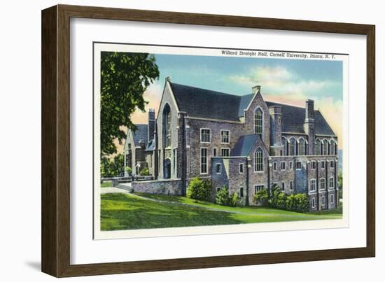 Ithaca, New York - Exterior View of the Willard Straight Hall, Cornell University-Lantern Press-Framed Art Print