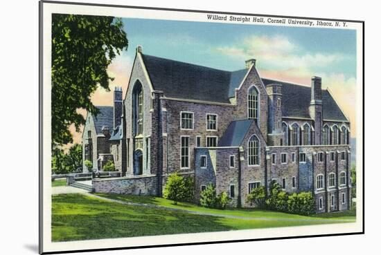 Ithaca, New York - Exterior View of the Willard Straight Hall, Cornell University-Lantern Press-Mounted Art Print