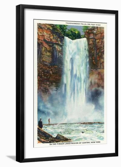 Ithaca, New York - View of Taughannock Falls from the Bottom-Lantern Press-Framed Art Print