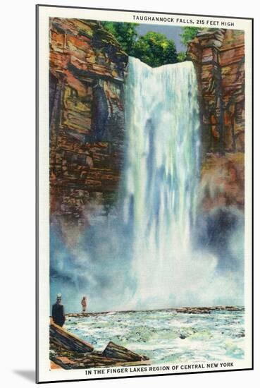 Ithaca, New York - View of Taughannock Falls from the Bottom-Lantern Press-Mounted Art Print