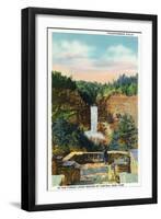 Ithaca, New York - View of Taughannock Falls No. 2-Lantern Press-Framed Art Print