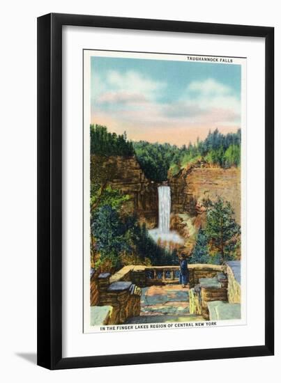 Ithaca, New York - View of Taughannock Falls No. 2-Lantern Press-Framed Art Print