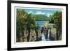 Ithaca, New York - View of Trihammer Falls, Cornell University-Lantern Press-Framed Art Print