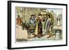 Itinerant 16th Century Bookseller with Covered Donkey Cart Full of Books, Late 19th Century-null-Framed Giclee Print