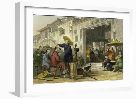 Itinerant Barber-Thomas Allom-Framed Art Print