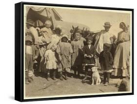 Itinerant Cotton Pickers Leaving a Farm Near Mckinney-Lewis Wickes Hine-Framed Stretched Canvas