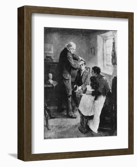 Itinerant Phrenologist-Ralph Hedley-Framed Art Print