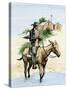 Itinerant Preacher Riding a Mule from Settlement to Settlement-null-Stretched Canvas