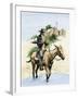 Itinerant Preacher Riding a Mule from Settlement to Settlement-null-Framed Giclee Print