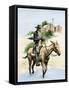 Itinerant Preacher Riding a Mule from Settlement to Settlement-null-Framed Stretched Canvas