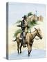 Itinerant Preacher Riding a Mule from Settlement to Settlement-null-Stretched Canvas