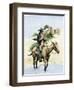 Itinerant Preacher Riding a Mule from Settlement to Settlement-null-Framed Giclee Print