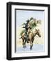 Itinerant Preacher Riding a Mule from Settlement to Settlement-null-Framed Giclee Print