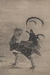 Roosters, Hen, and Chicks, Left of a Pair, 1795 (Ink on Paper) (Pair to 3742190)-Ito Jakuchu-Giclee Print