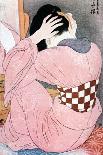 A Girl Dressing Her Hair, Or, Woman with an Undersash, C1921-Ito Shinsui-Framed Giclee Print