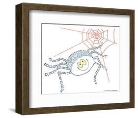 Itsy Bitsy Spider Text Art Print Poster-null-Framed Art Print