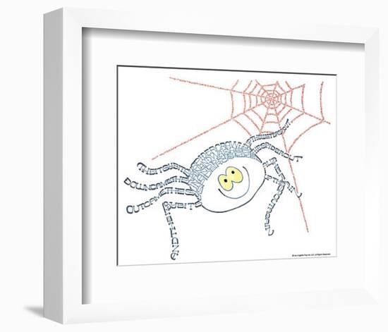 Itsy Bitsy Spider Text Art Print Poster-null-Framed Art Print