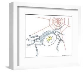 Itsy Bitsy Spider Text Art Print Poster-null-Framed Art Print