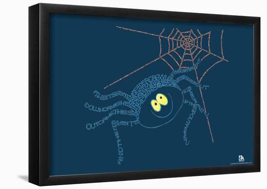 Itsy Bitsy Spider Text Poster-null-Framed Poster