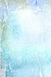 Old Canvas: Abstract Textured Background with White Patterns on Blue Sky-Like Backdrop-iulias-Art Print