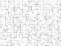 Binary Code Screen-iunewind-Art Print