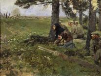 The Clergymen Hiding Church Treasures in a New Grave in a Cemetery by Vladimirov, Ivan Alexeyevich-Ivan Alexeyevich Vladimirov-Giclee Print