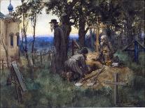The Clergymen Hiding Church Treasures in a New Grave in a Cemetery by Vladimirov, Ivan Alexeyevich-Ivan Alexeyevich Vladimirov-Giclee Print
