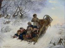 Children on a Horse Drawn Sleigh, 1870-Ivan Andreyevich Pelevin-Giclee Print