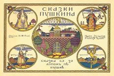 Old Man and Archer-Ivan Bilibin-Framed Art Print
