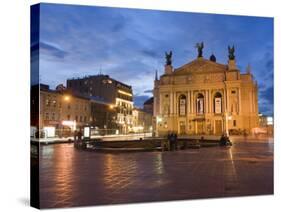 Ivan Franco Opera and Ballet Theatre, Old Town, Lviv, Unesco World Heritage Site, Ukraine, Europe-Christian Kober-Stretched Canvas