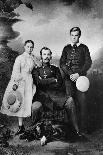 Tsar Alexander II of Russia with His Daughter Maria and Son Alexei, 1863-Ivan Fyodorovich Alexandrovsky-Framed Stretched Canvas