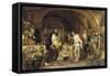 Ivan IV of Russia Demonstrates His Treasures to the Ambassador of Queen Elizabeth I of England-Alexander Dmitrievich Litovchenko-Framed Stretched Canvas