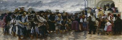 Beggars at the Church, 1889-Ivan Ivanovich Tvorozhnikov-Framed Stretched Canvas