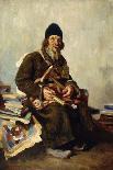 Country Boy Reading a Pamphlet-Ivan Ivanovich Tvorozhnikov-Stretched Canvas