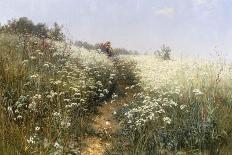 A Lady with a Parasol in a Meadow with Cow Parsley, 1881-Ivan Ivanovitch Shishkin-Giclee Print