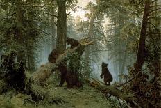 Bears in the Forest Morning-Ivan Ivanovitch Shishkin-Framed Art Print