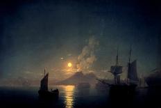 The Bay of Naples by Moonlight, 1842-Ivan Konstantinovich Aivazovsky-Framed Premium Giclee Print