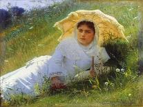 A Hot Day (On the Grass. Midda), 1883-Ivan Kramskoy-Stretched Canvas