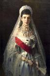 Portrait of Empress Maria Feodorovna, Princess Dagmar of Denmark, (1847-192)-Ivan Kramskoy-Framed Giclee Print