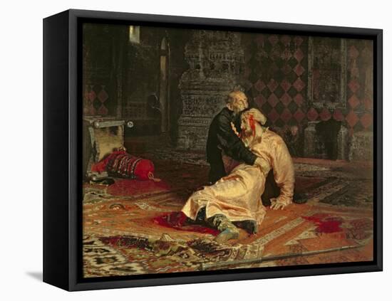 Ivan the Terrible and His Son on the 16th November, 1581, 1885-Ilya Efimovich Repin-Framed Stretched Canvas