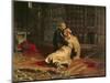 Ivan the Terrible and His Son on the 16th November, 1581, 1885-Ilya Efimovich Repin-Mounted Premium Giclee Print