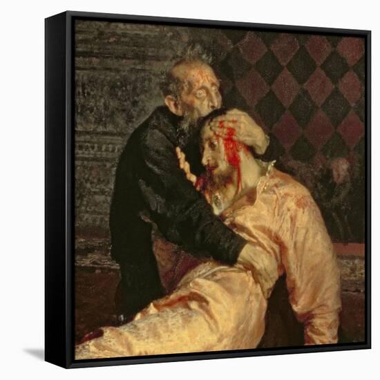 Ivan the Terrible and His Son on the 16th November, 1581, 1885-Ilya Efimovich Repin-Framed Stretched Canvas