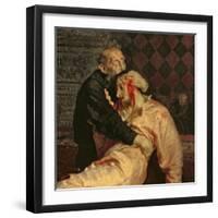 Ivan the Terrible and His Son on the 16th November, 1581, 1885-Ilya Efimovich Repin-Framed Giclee Print