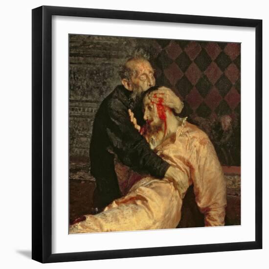 Ivan the Terrible and His Son on the 16th November, 1581, 1885-Ilya Efimovich Repin-Framed Giclee Print
