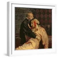 Ivan the Terrible and His Son on the 16th November, 1581, 1885-Ilya Efimovich Repin-Framed Giclee Print